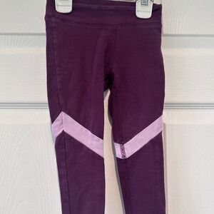 Baby Gap Toddler Girls Purple Leggings Size 2T Athletic Colorblock Pants